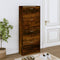vidaXL - Schoenenkast - 63x24x147 - cm - bewerkt - hout - betongrijs