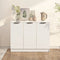 vidaXL Dressoir - 90,5x30x70 cm - bewerkt hout - wit