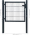 vidaXL - Poort - dubbelstaafmat - (enkel) - 106x130 - cm - antracietgrijs