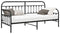 vidaXL - Ligbed - Frame - Zwart - 107x203 - cm - Staal
