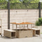 vidaXL - 3-delige - Tuin - Eetset - met - Kussens - Beige - Poly - Rattan - Acacia