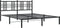 vidaXL - Bedframe - met - hoofdbord - metaal - zwart - 150x200 - cm