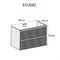 Sensea Studio Wall Hung Cabinet Light Oak Striated 90cm