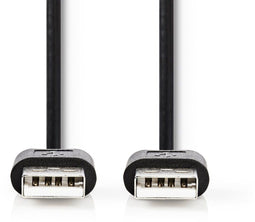 Nedis CCGT60000BK20 - USB A naar USB A Kabel - 200cm - Zwart