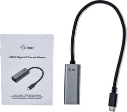 i-Tec USB-C Metal - Gigabit Ethernet Adapter - 1x RJ-45 - Zwart