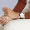 Pierre Cardin Pigalle Half Moon CPI.2009 Horloge - Leer - Blauw - Ø 40 mm