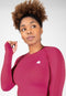 Gorilla Wear Hilton Seamless Long Sleeve - Crop top - Naadloos - Fuchsia - XS/S