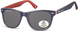 Montana Zonnebril Havana Unisex Vierkant Blauw/rood (mp10)