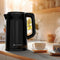 KitchenBrothers Waterkoker - Elektrisch - Temperatuurregeling 40-100ºC - 1,7L - Cool-Touch - Zwart