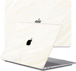 Lunso Geschikt voor MacBook Air 13 inch M1 (2020) cover hoes - case - Creamy Vibes