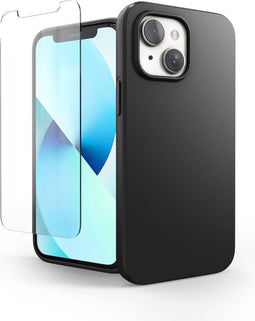 Podec iPhone 13 - Telefoonhoesje - Inclusief screenprotector - Zwart