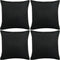 vidaXL - Kussenhoezen - linnen - look - 40 - x - 40 - cm - antraciet - 4 - stuks