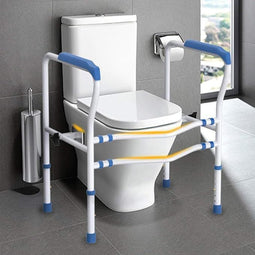 BODHIS Toiletbeugel - Verstelbaar - Antislip armleuningen - Wit