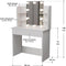 Zoey Kaptafel - LED-verlichting - 90 x 40 x 140 cm - Wit