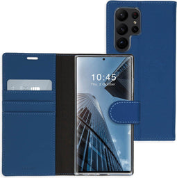 Accezz Samsung Galaxy S23 Ultra - Wallet Softcase Bookcase - 3 pashouders - Donkerblauw