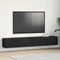 vidaXL - TV-kasten - 2 - stuks - Zwart - Eiken - 100x30x30 - cm - Bewerkt - Hout