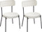 Set van 2 eetkamerstoelen ALLISON Bouclé Wit