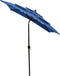 vidaXL - Parasol - 3-laags - met - aluminium - paal - 2x2 - m - azuurblauw