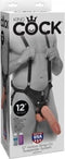 Pipedream - King Cock - Hollow Strap On Suspender System - 12 Inch - Flesh
