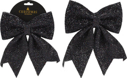 Strik - Kerst Decoratie - Set van 4 - Donker Blauw - 24cm