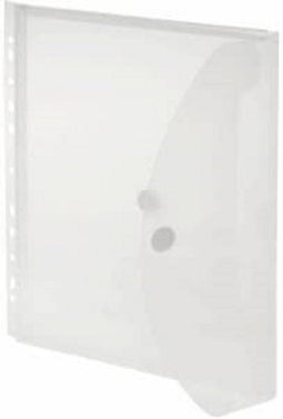FolderSys - documentenmap PP A4 - klittenbandsluiting - transparant - 10 stuk