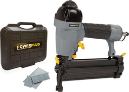 Powerplus POWAIR0312 - Pneumatische tacker - Max. druk 8.3bar - Incl. 1000 nieten en 1000 spijkers