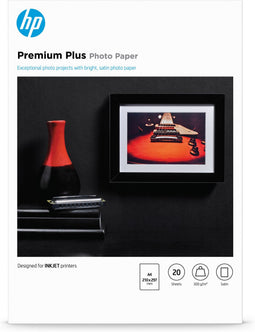 HP Premium Plus - Fotopapier satijn 300 g/m2 A4 (210 x 297 mm) - 20 vellen