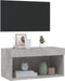 vidaXL - Tv-meubel - met - LED-verlichting - 60x30x30 - cm - betongrijs