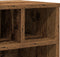 vidaXL - Printerstandaard - met - wielen - Oud - Hout - 41x32x33,5 - cm
