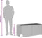 vidaXL - Tuinbox - met - wielen - 283 - L - poly - rattan - gemengd - beige