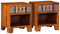 vidaXL - Nachtkastje - 2 - st - 40x35x45 - cm - massief - acaciahout