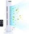 vidaXL Torenventilator met afstandsbediening en timer ø24x80 cm wit