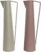 Vaas DKD Home Decor 15 x 11 x 45 cm Beige Roze Ijzer (2 Stuks)