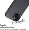 Accezz MagSafe Leather Backcover - iPhone 13 - Echt leer met verhoogde randen - Zwart