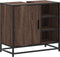 vidaXL - Wastafelkast - 65x33x60 - cm - bewerkt - hout - bruin - eikenkleur