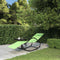 vidaXL - Ligbed - schommelend - staal - en - textileen - groen