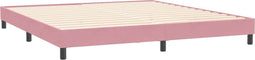 vidaXL - Bedframe - zonder - matras - 200x220 - cm - fluweel - roze