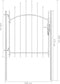 vidaXL - Poort - 1x2 - m - staal - wit