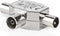 Nedis Satelliet- en Antenne-Adapter - 2x Coax Male - IEC (Coax) Female - Vernikkeld - 75 Ohm - T-Splitter - Metaal - Zilver - 1 Stuks - Envelop
