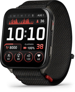 Garmin Venu X1 - Smartwatch - 2” AMOLED-display Saffierglas Titanium - Zwart