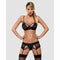 Kanten Ondergoed Set Obsessive Wonderia Zwart L/XL
