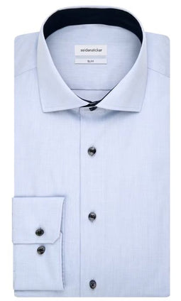 Seidensticker Slim Fit Overhemd voor Heren - 100% Katoen - Licht Blauw - Maat XL