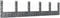 vidaXL - Schanskorf - U-vormig - met - 4 - palen - 380x20x150 - cm - ijzer