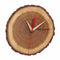 TFA boomschijf/boomstam wandklok - geolied eikenhout - D18 cm - naturel - muur klok - rond