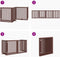 vidaXL - Hondenhek - inklapbaar - 4 - panelen - 320 - cm - populierenhout - bruin