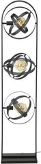Vloerlamp met 3L Cosmos Mesh in Artic Zwart - Vloerlampen - 36x22x160 cm - Stijlvol Design - Perfect voor Moderne Interieurs - Sfeerverlichting - Eenvoudig Te Integreren