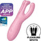 Satisfyer, vibrator, oplegvibrator, 'Treesome 4', 14 cm, met app, 3 motoren, voor stimulatie van clitoris en schaamlippen