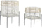 Pottenset DKD Home Decor Wit Natuurlijk Metaal Rotan Vierkant 25 x 25 x 32 cm (2 Stuks)