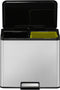 EKO - Essential 2 Recycler pedaalemmer 15+15 ltr, EKO - Stainless steel Polypropylene - mat RVS