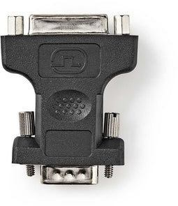 Nedis N CCGP32901BK - Adapter VGA-Stekker naar DVI-I 24+5 - Zwart